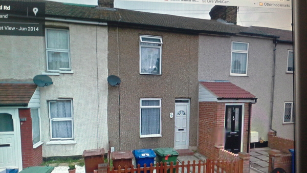 The home in the UK where they lived before moving to Canada