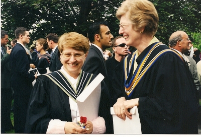 Judy at University of Toronto graduation April 2000