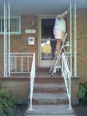 Painting front porch