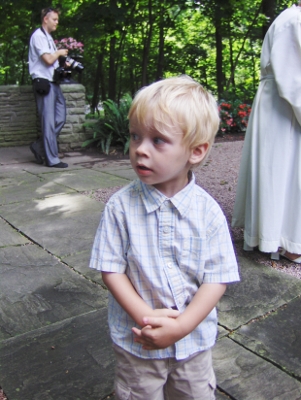 Teddy at Cherie's wedding Aug. 2008