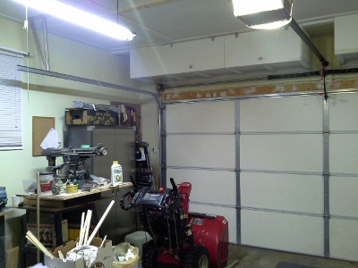 west side  of garage door